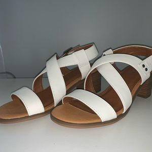 Never worn white sandals!